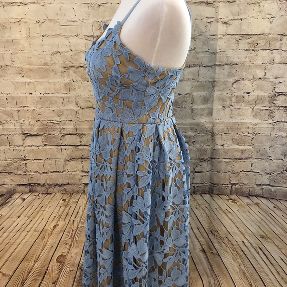 Love... Ady Light Blue Lace Fit & Flare Dress - Picture 4 of 5